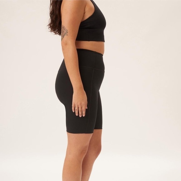 Girlfriend collective Essential Bike Shorts High Rise Waist Black Size XS - Picture 11 of 16